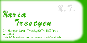 maria trestyen business card